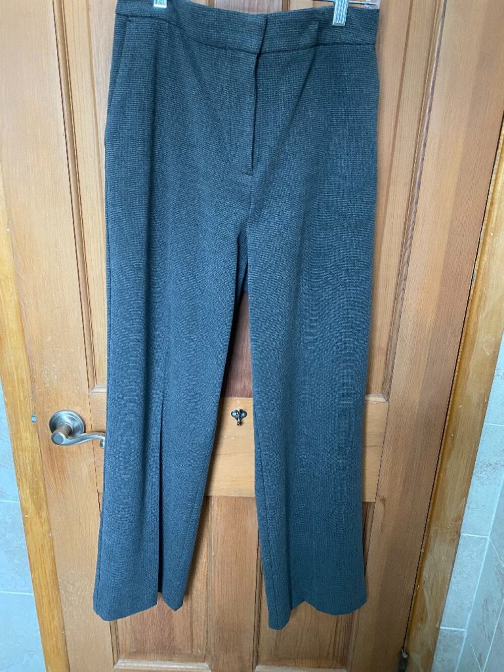 Rachel Zoe Gray Flat Front Solid Dress Pants Button Zip Women's Regular size 10